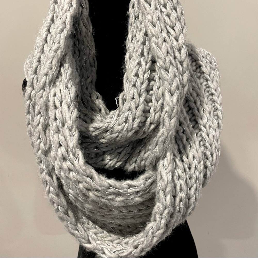 Gorgeous Grey Shimmer Infinity Scarf